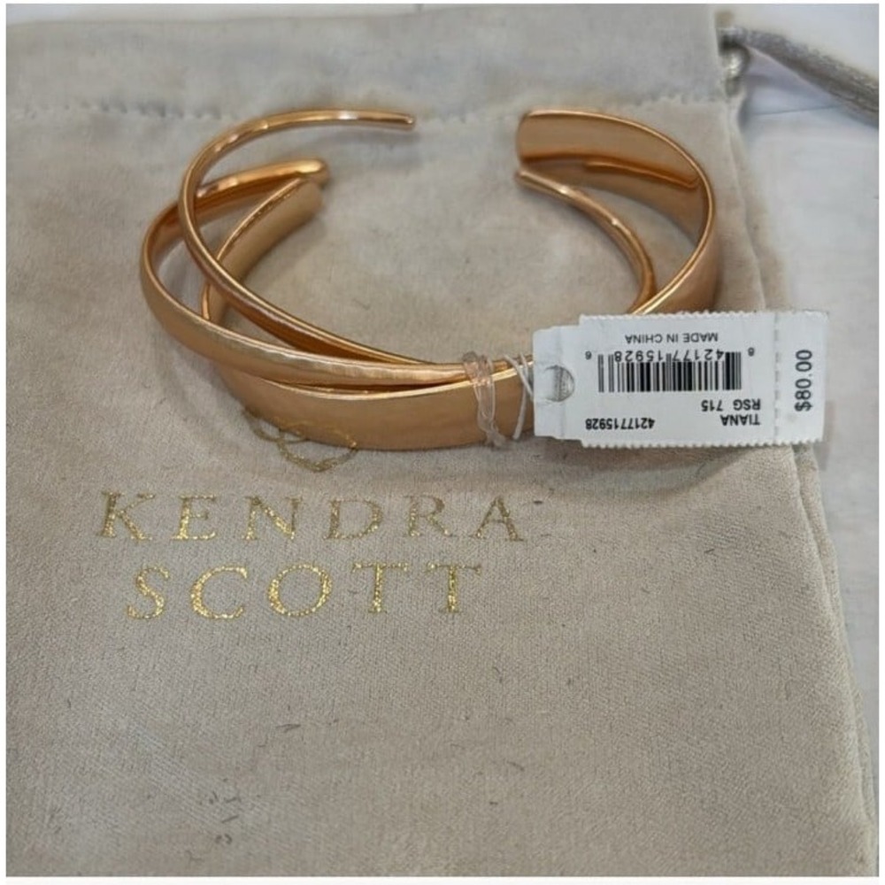 NWT Kendra Scott Tiana Set 3 Cuff Rose Gold Bracelets